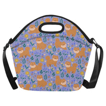 Load image into Gallery viewer, Flower Garden Shiba Inu Neoprene Lunch Bag-CornflowerBlue-ONESIZE-30