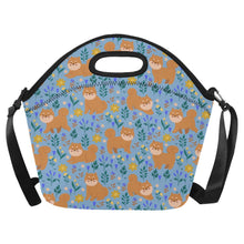 Load image into Gallery viewer, Flower Garden Shiba Inu Neoprene Lunch Bag-LightSkyBlue-ONESIZE-16
