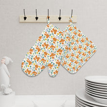 Load image into Gallery viewer, Flower Garden Shiba Inu Oven Mitts and Pot Holder Set-Kitchen Decor-Accessories,Dog Mom Gifts,Shiba Inu-4