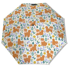 Load image into Gallery viewer, Flower Garden Shiba Inu Umbrella-Accessories-Accessories,Dog Mom Gifts,Umbrella-21