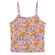Load image into Gallery viewer, Flower Garden Shiba Inu Women's Cami and Shorts Pajama Set-7