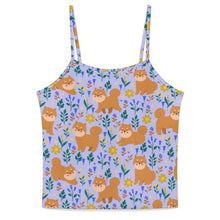 Load image into Gallery viewer, Flower Garden Shiba Inu Women's Cami and Shorts Pajama Set-16