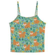 Load image into Gallery viewer, Flower Garden Shiba Inu Women's Cami and Shorts Pajama Set-12