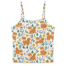 Load image into Gallery viewer, Flower Garden Shiba Inu Women's Cami and Shorts Pajama Set-1