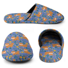 Load image into Gallery viewer, Flower Garden Shiba Inu Women's Cotton Mop Slippers-26