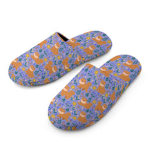 Load image into Gallery viewer, Flower Garden Shiba Inu Women's Cotton Mop Slippers-28