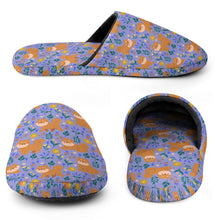 Load image into Gallery viewer, Flower Garden Shiba Inu Women's Cotton Mop Slippers-29