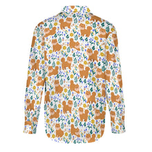 Load image into Gallery viewer, Flower Garden Shiba Inu Women's Shirt-Apparel-Apparel,Dog Mom Gifts,Shiba Inu,Shirt-11