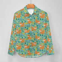 Load image into Gallery viewer, Flower Garden Shiba Inu Women's Shirt-Apparel-Apparel,Dog Mom Gifts,Shiba Inu,Shirt-15