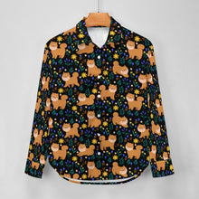 Load image into Gallery viewer, Flower Garden Shiba Inu Women's Shirt-Apparel-Apparel,Dog Mom Gifts,Shiba Inu,Shirt-18