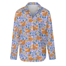 Load image into Gallery viewer, Flower Garden Shiba Inu Women's Shirt-Apparel-Apparel,Dog Mom Gifts,Shiba Inu,Shirt-7