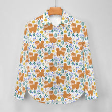 Load image into Gallery viewer, Flower Garden Shiba Inu Women's Shirt-Apparel-Apparel,Dog Mom Gifts,Shiba Inu,Shirt-9
