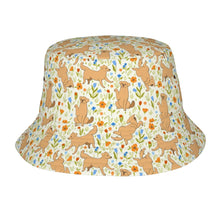 Load image into Gallery viewer, Flower Garden Yellow Labrador Bucket Hat-Hats &amp; Caps-Accessories,Dog Dad Gifts,Dog Mom Gifts,Hats,Labrador-Ivory White-One Size-33