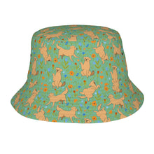 Load image into Gallery viewer, Flower Garden Yellow Labrador Bucket Hat-Hats &amp; Caps-Accessories,Dog Dad Gifts,Dog Mom Gifts,Hats,Labrador-Mint Green-One Size-9