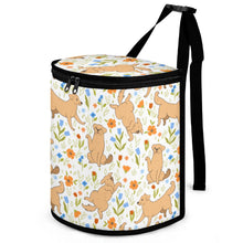 Load image into Gallery viewer, Flower Garden Yellow Labradors Multipurpose Car Storage Bag-ONE SIZE-White1-6