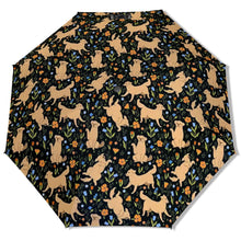 Load image into Gallery viewer, Flower Garden Yellow Labradors Umbrella-Accessories-Accessories,Dog Mom Gifts,Umbrella-16