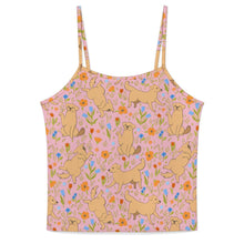 Load image into Gallery viewer, Flower Garden Yellow Labradors Women's Cami and Shorts Pajama Set-7