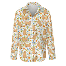 Load image into Gallery viewer, Flower Garden Yellow Labradors Women&#39;s Shirt-Apparel-Apparel,Dog Mom Gifts,Labrador,Shirt-11