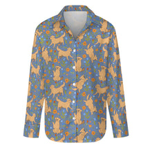 Load image into Gallery viewer, Flower Garden Yellow Labradors Women&#39;s Shirt-Apparel-Apparel,Dog Mom Gifts,Labrador,Shirt-14
