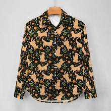 Load image into Gallery viewer, Flower Garden Yellow Labradors Women&#39;s Shirt-Apparel-Apparel,Dog Mom Gifts,Labrador,Shirt-7