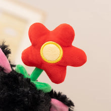 Load image into Gallery viewer, Flower Power Black and White Cat Soft Plush Toy-13