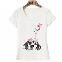 Load image into Gallery viewer, Flower Tiara Dalmatian Womens T Shirt-Apparel, Dalmatian, Dogs, T Shirt, Z1-S-1