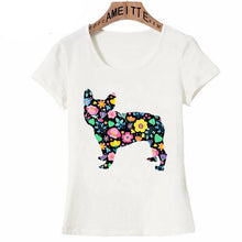 Load image into Gallery viewer, Flowery Silhouette French Bulldog Womens T ShirtApparel