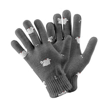 Load image into Gallery viewer, Fluffy Samoyed Frolic Touch Screen Gloves-Accessories-Accessories,Dog Dad Gifts,Dog Mom Gifts,Gloves-Gray-4