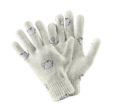 Load image into Gallery viewer, Fluffy Samoyed Frolic Touch Screen Gloves-Accessories-Accessories,Dog Dad Gifts,Dog Mom Gifts,Gloves-White-2