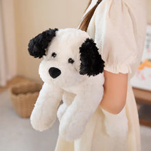 Load image into Gallery viewer, Fluffy Black and White Cocker Springer Spaniel Stuffed Animal-3