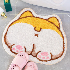 Fluffy Husky Butt Bathroom Rug-Home Decor-Bathroom Decor, Dogs, Home Decor, Rugs, Siberian Husky-11