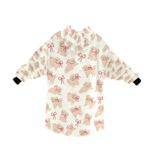 Load image into Gallery viewer, Fluffy Maltese Bliss with Bows Blanket Hoodie-2