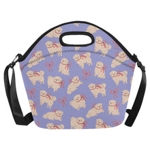Load image into Gallery viewer, Fluffy Maltese Bliss with Bows Neoprene Lunch Bag-32