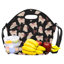Load image into Gallery viewer, Fluffy Maltese Bliss with Bows Neoprene Lunch Bag-43