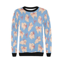 Load image into Gallery viewer, Fluffy Maltese Bliss with Bows Sweatshirt for Women-14