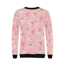 Load image into Gallery viewer, Fluffy Maltese Bliss with Bows Sweatshirt for Women-15