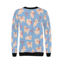 Load image into Gallery viewer, Fluffy Maltese Bliss with Bows Sweatshirt for Women-16