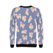 Load image into Gallery viewer, Fluffy Maltese Bliss with Bows Sweatshirt for Women-18