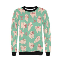 Load image into Gallery viewer, Fluffy Maltese Bliss with Bows Sweatshirt for Women-24