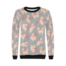 Load image into Gallery viewer, Fluffy Maltese Bliss with Bows Sweatshirt for Women-29