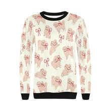 Load image into Gallery viewer, Fluffy Maltese Bliss with Bows Sweatshirt for Women-2
