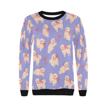 Load image into Gallery viewer, Fluffy Maltese Bliss with Bows Sweatshirt for Women-31