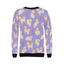 Load image into Gallery viewer, Fluffy Maltese Bliss with Bows Sweatshirt for Women-33