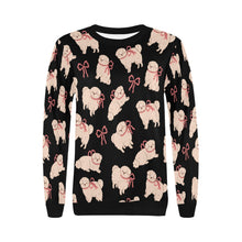 Load image into Gallery viewer, Fluffy Maltese Bliss with Bows Sweatshirt for Women-35