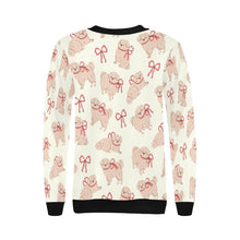 Load image into Gallery viewer, Fluffy Maltese Bliss with Bows Sweatshirt for Women-3