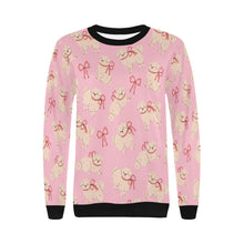 Load image into Gallery viewer, Fluffy Maltese Bliss with Bows Sweatshirt for Women-5