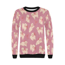 Load image into Gallery viewer, Fluffy Maltese Bliss with Bows Sweatshirt for Women-9