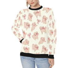 Load image into Gallery viewer, Fluffy Maltese Bliss with Bows Sweatshirt for Women-Ivory White-XS-1