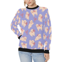 Load image into Gallery viewer, Fluffy Maltese Bliss with Bows Sweatshirt for Women-Lavender Purple-XS-26