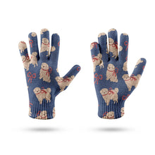 Load image into Gallery viewer, Fluffy Bichon Bliss with Bows Touch Screen Gloves-Accessories-Accessories, Dog Dad Gifts, Dog Mom Gifts, Gloves-12